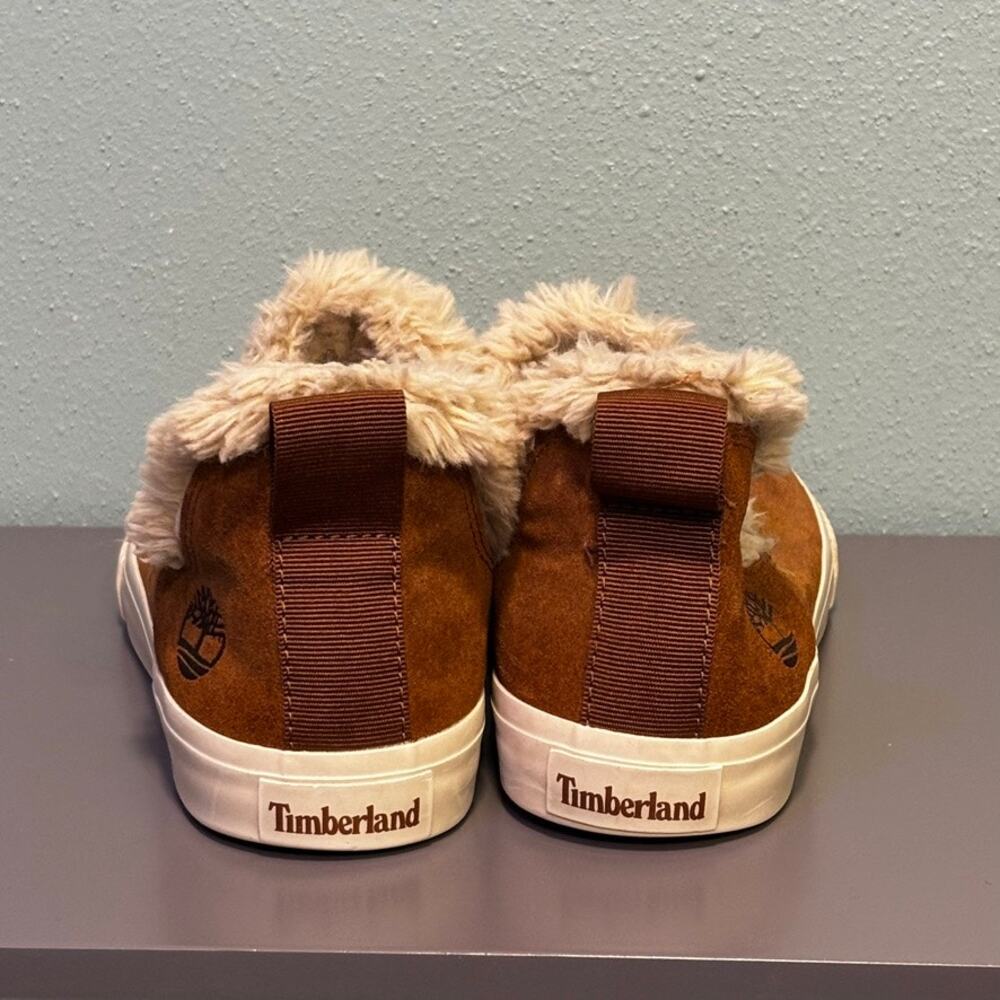 Timberland Women's Skyla Bay Slip-On Shoes Size 7 Brown Suede Faux Fur Lined - Picture 5 of 10